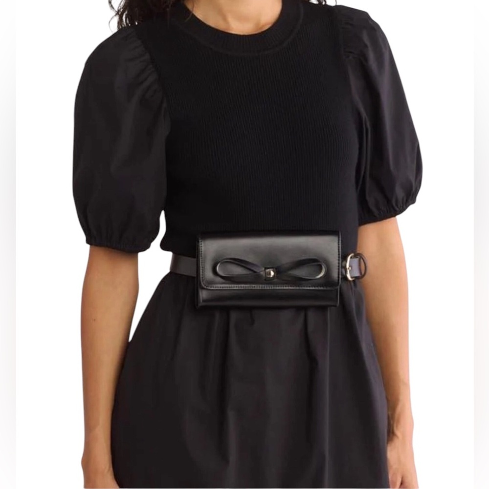 NWT Kate Spade Leather Belt Bag Black Bow
Size: L/XL - Picture 3 of 11